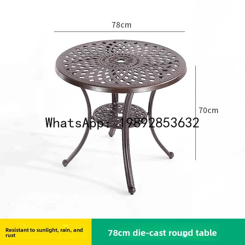 YFY Outdoor Balcony Cast Aluminum Garden Patio Table and Chairs Leisure Open-Air Villa Outdoor Waterproof