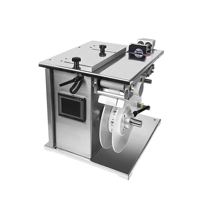 Semi-automatic right angle sealing labeling machine, packaging box, multifunctional small automatic labeling machine