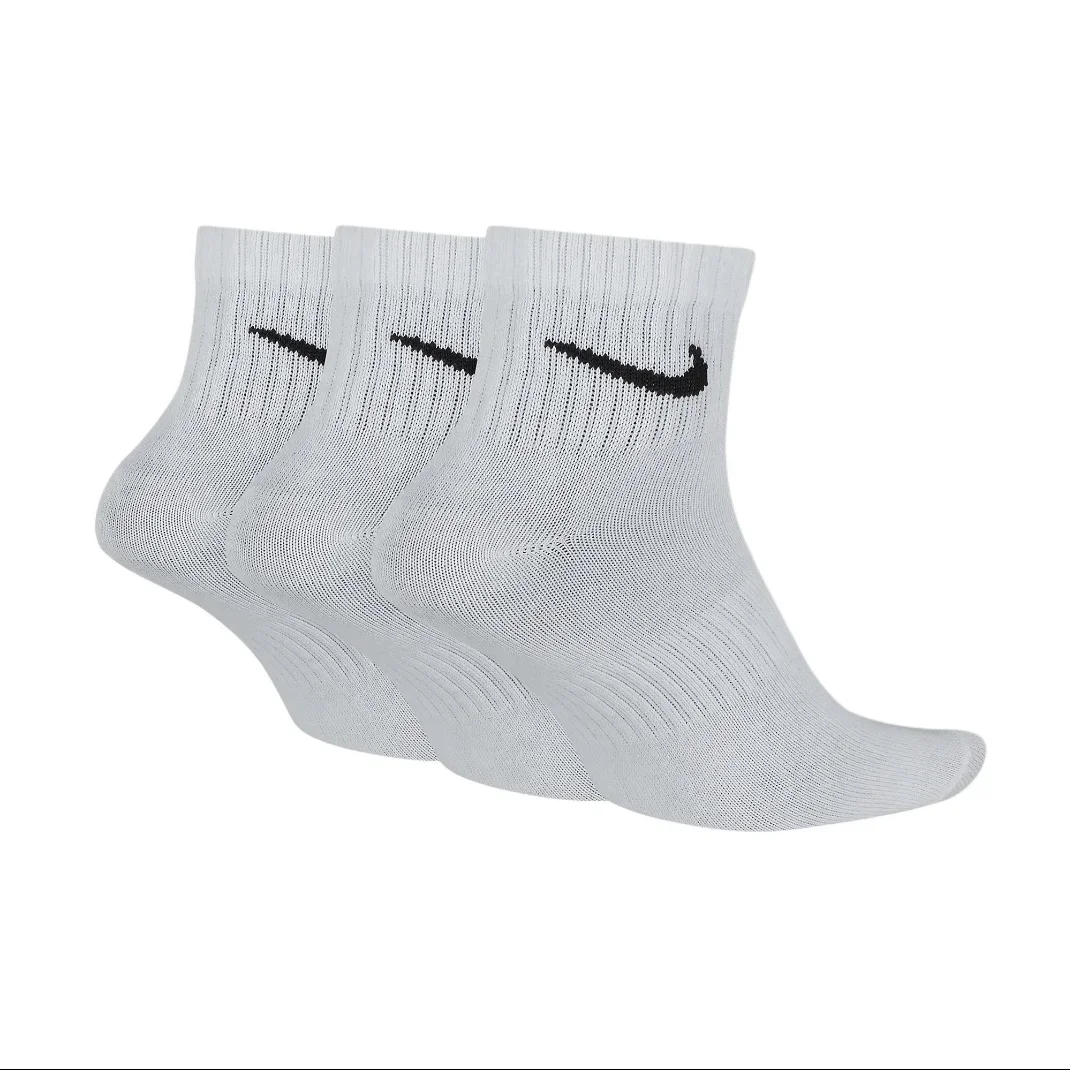 NIKE Calcetines de entrenamiento unisex ligeros y de secado rápido 3 pares Calcetines de soporte de otoño Cómodos y suaves