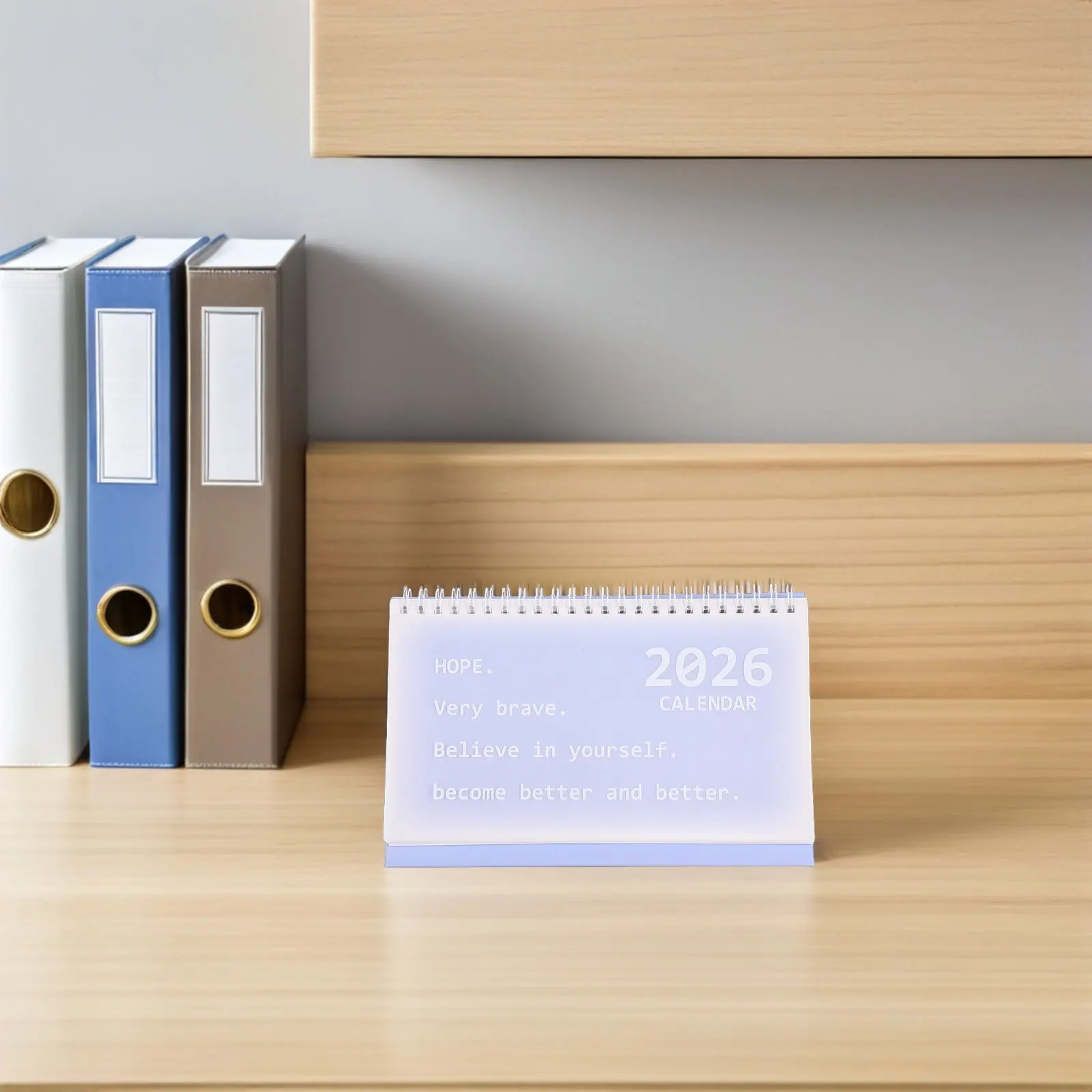 

2026 Table Calendar Spiral Bound Thick Paper Standing Desk Planner with Daily Weekly Monthly Layouts Academic Year Office Home