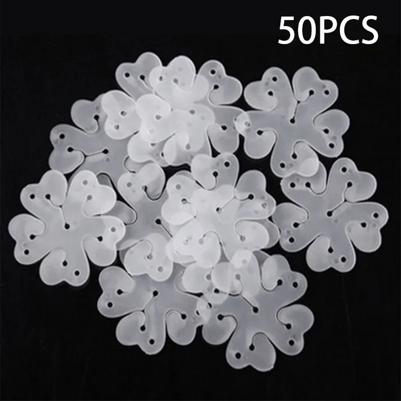 50pcs Balloon Seal Clip Multi Balloon Sticks Accessories Plum Flower Shaped Balloon Clips Set Happy Birthday Party Supplies