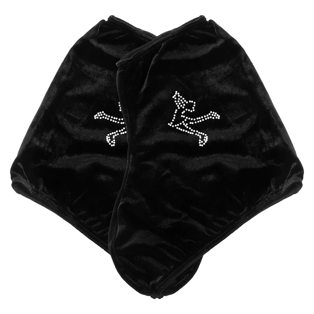 زوج واحد من أغطية الزلاجات المرنة المصنوعة من البوليستر لحماية ملحقات التزلج على الهوكي والتزلج على الجليد في الهواء الطلق للاستخدام الرياضي