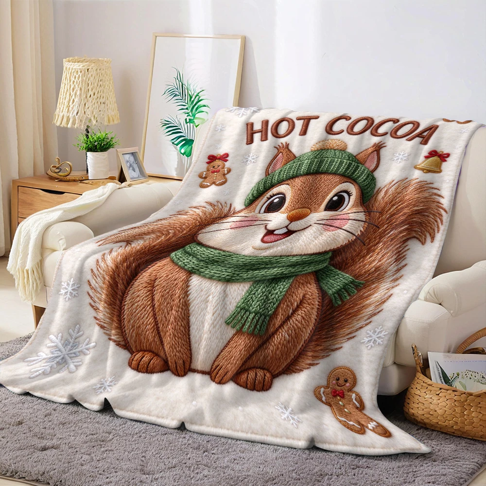 Stitch Maroon Candle Lightweight Flannel Blanket Breathable Cozy Throw Blanket for Spring Summer Sofa Bed Air Conditioning