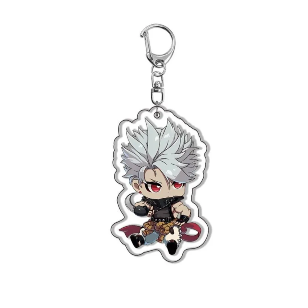 Hot Game Fans Gift Guilty Gear HD Figures SOL·BADGUY Ky·Kiske May Cosplay Acrylic Keychains Cartoon Bag Decor Accessories 6cm