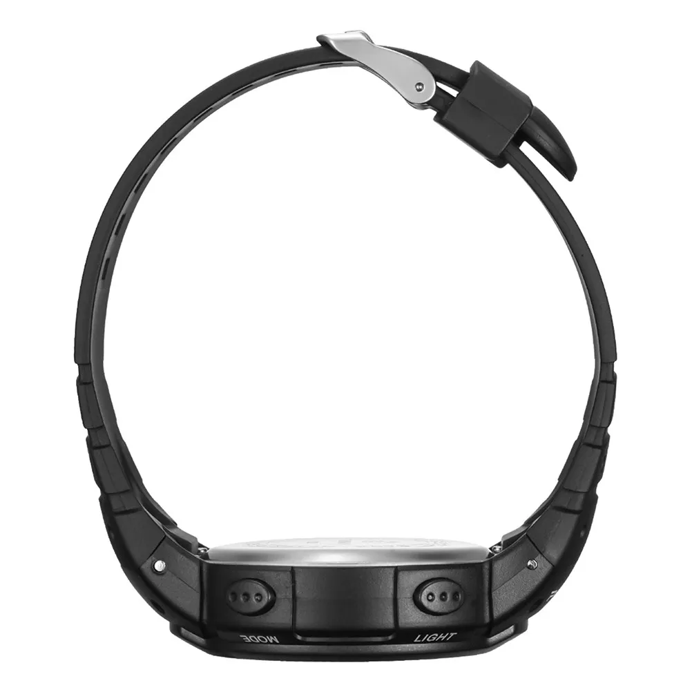 1Pcs Black Waterproof Electronic Watch Luminous Sports Wrist Watch Fashion Multi-Purpose Time Display for Students Men