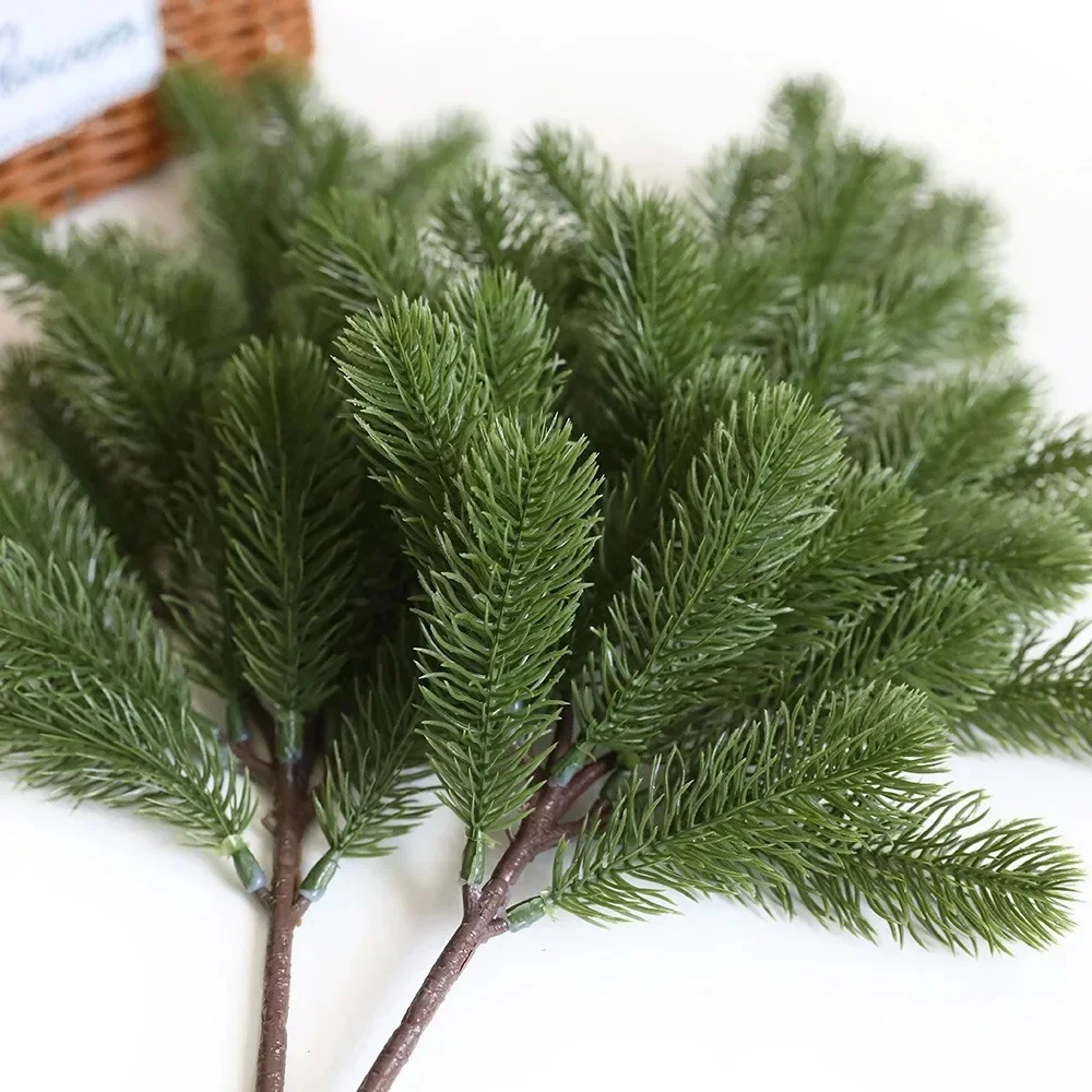 Christmas Pine Branches Christmas Decoration Artificial Fake Plant Pine Needles Wreath DIY Xmas Tree Home Decor New Year