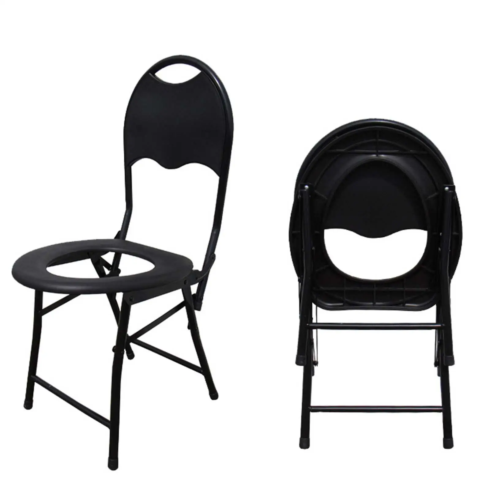 Portable School Potty Chair Stool for Kids Adults Sturdy Metal Frame with Rounded Edge Design