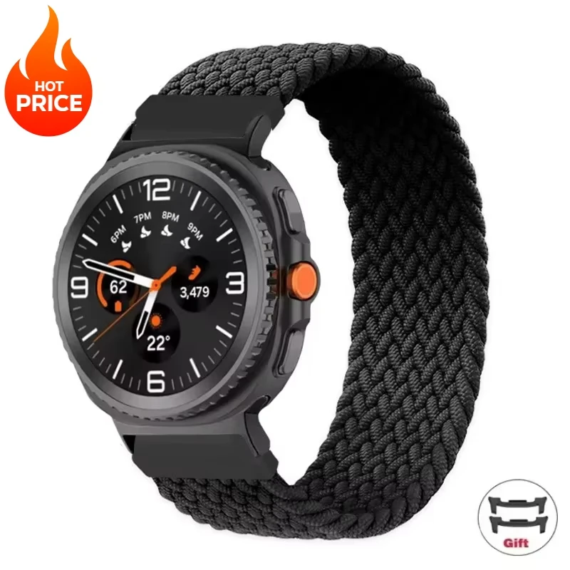 Nylon Strap for Samsung Galaxy Watch 8 44mm 40mm 8Classic 46mm Correa Bracelet Galaxy Watch 8-7 Ultra 47mm Braided Band Accessor
