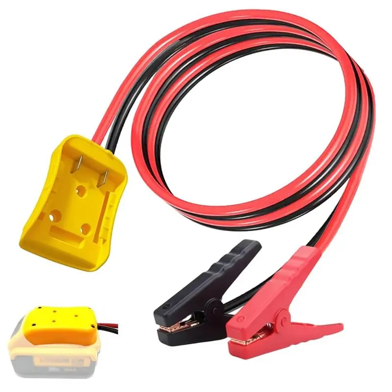 

FAST-For 20V Battery Compatible 2FT 8AWG Jumper Cables With Adapter, Portable Battery Jumper Starter Automotive Booster C