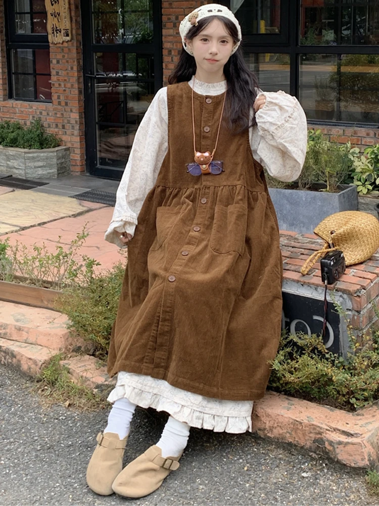 

Большие размеры, осенне-зимний комплект с цветочным принтом, свободный крой, бархатный комплект с жилетом, женская корейская юбка-миди с высокой талией