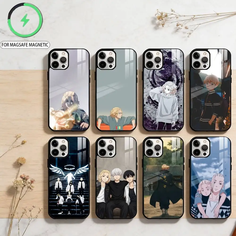 

T-Tokyo Revengers Anime Magnetic For Magsafe Wireless Charging Phone Case For iPhone17,16,15,14,13,12,11 Plus,Pro Max