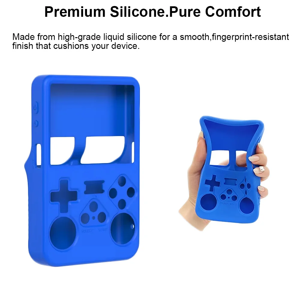 

Silicone Cover Case for ANBERNIC R36S,Soft Protective Sleeve Anti-Scratch Cover with Wrist Strap for R36S Game Console Protector