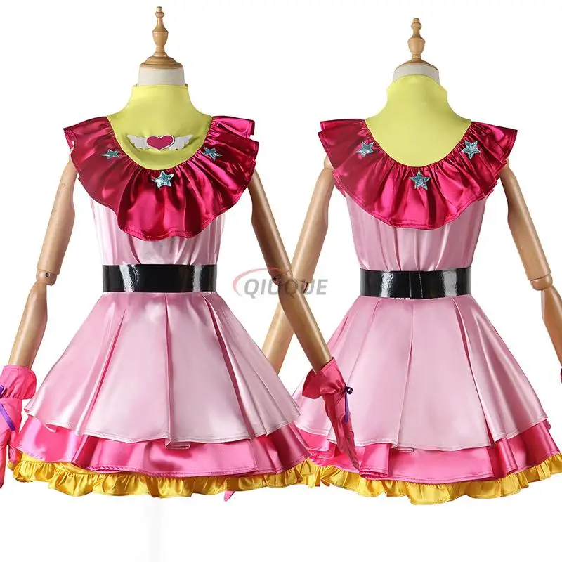 Kids Adult Anime Oshi No Ko Hoshino Ai Cosplay Costume Women Girls Uniform Wig Halloween Role Play Outfit Cute Girl Lolita Dress