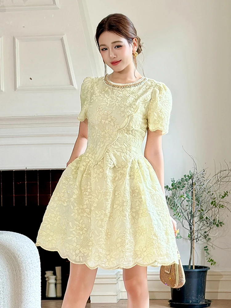 Vrouwen zoete delicate verjaardagsfeestje jurk elegant mooi borduurwerk pailletten diamanten baljurk vrouwelijke prom vestidos gastheer