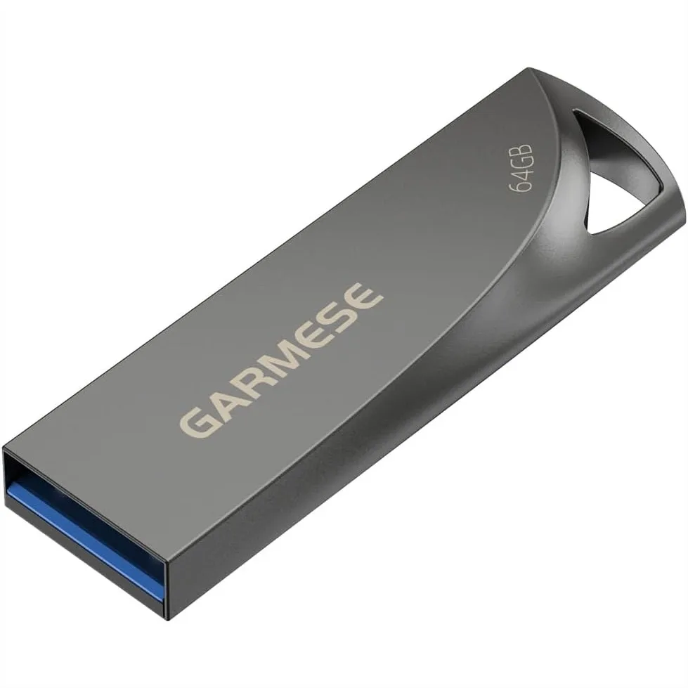 64GB USB 3.0 Flash Drive, Slim Metal Thumb Drive with Keychain Hole for PC/Laptop/Car/Travel Data Storage