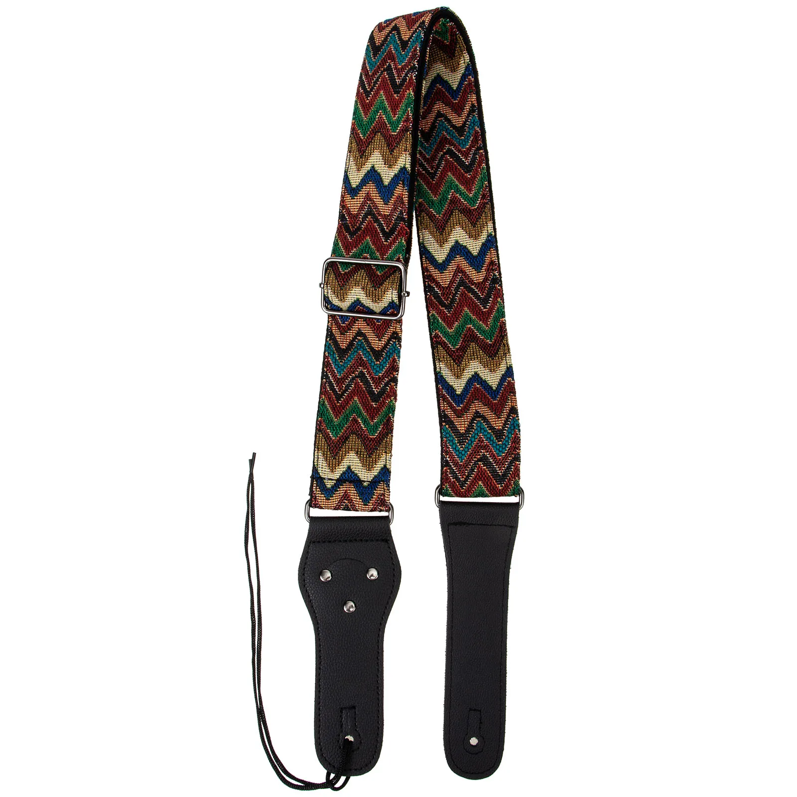

Bohemia Style Guitar Belt Durable Adjustable Folk Acoustic Electric Bass Delicate Knitting Pattern Guitar Shoulder Strap