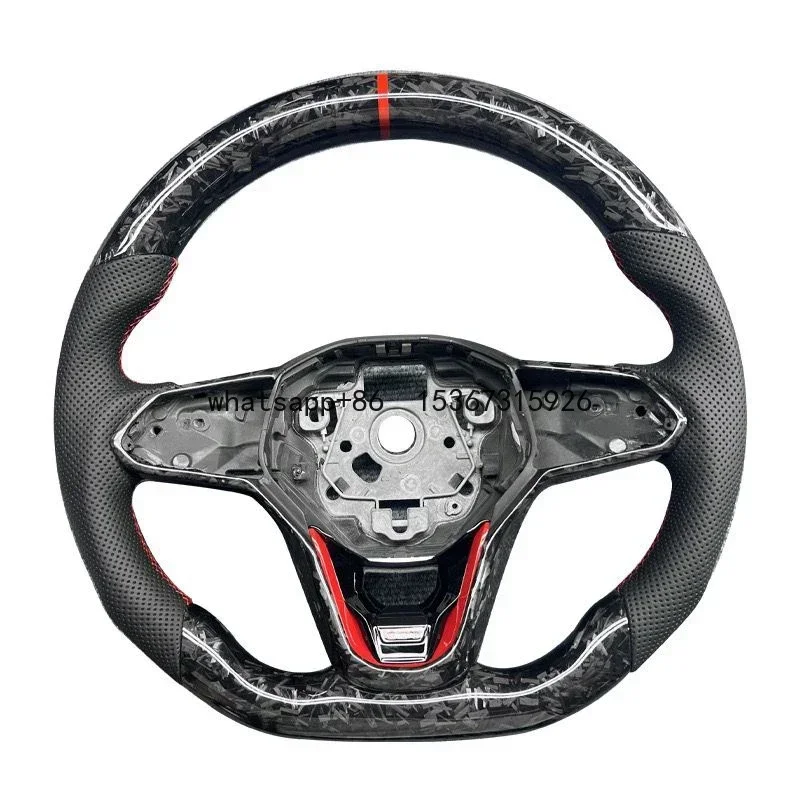 Factory customized upgrade sports forged carbon fiber steering wheel for VW Golf 8GTI GTI MK70 Mk