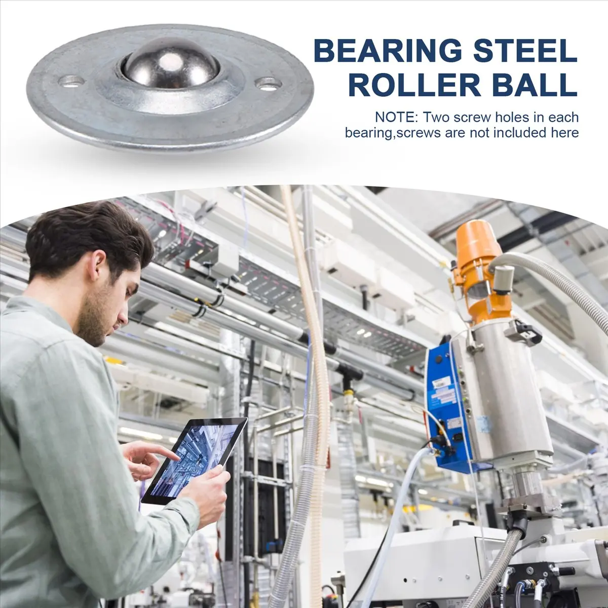 A351Z~10Pcs -16B 5/8-Inch Bearing Steel Roller Ball Flange Conveyor Transfer Unit