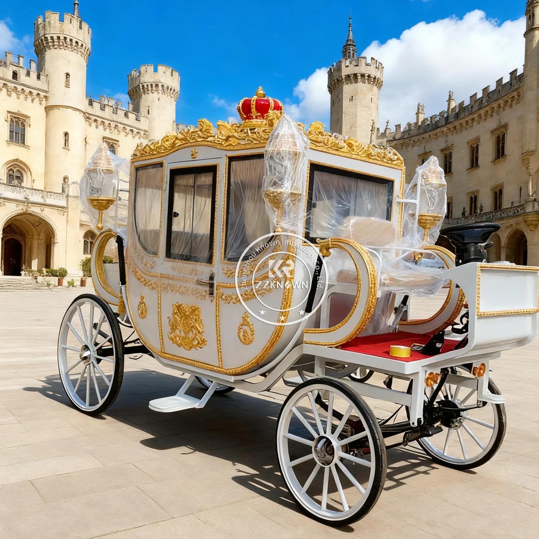 

Luxury Royal Horse Drawn Carriage Romantic Princess Carriage for Special Events