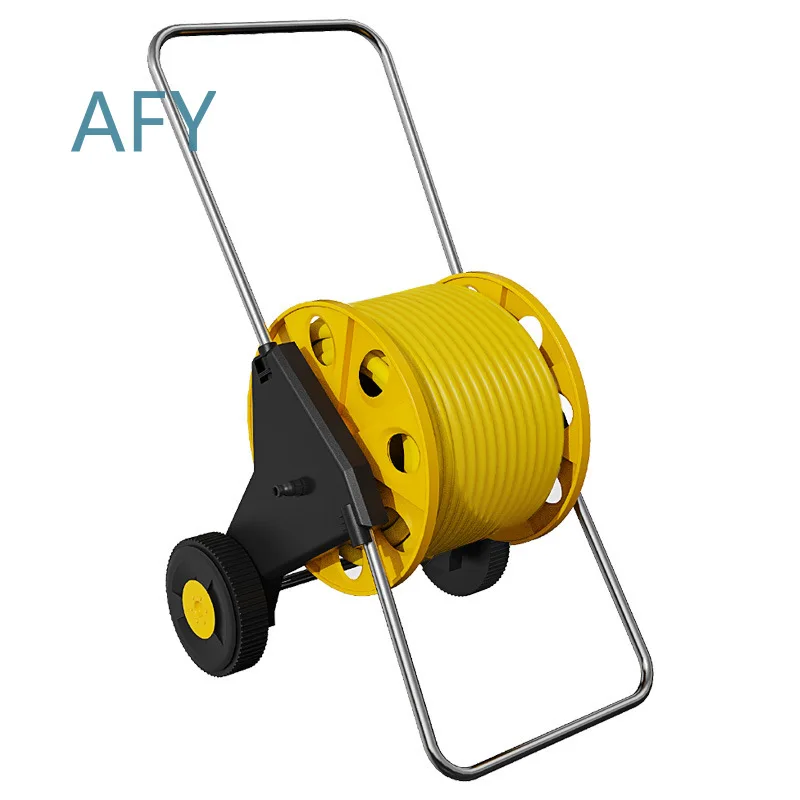 Hand Push Garden Watering Cart with Wheels for Easy Lawn Irrigation Car Washing and Household Hose Storage Winding Organizer
