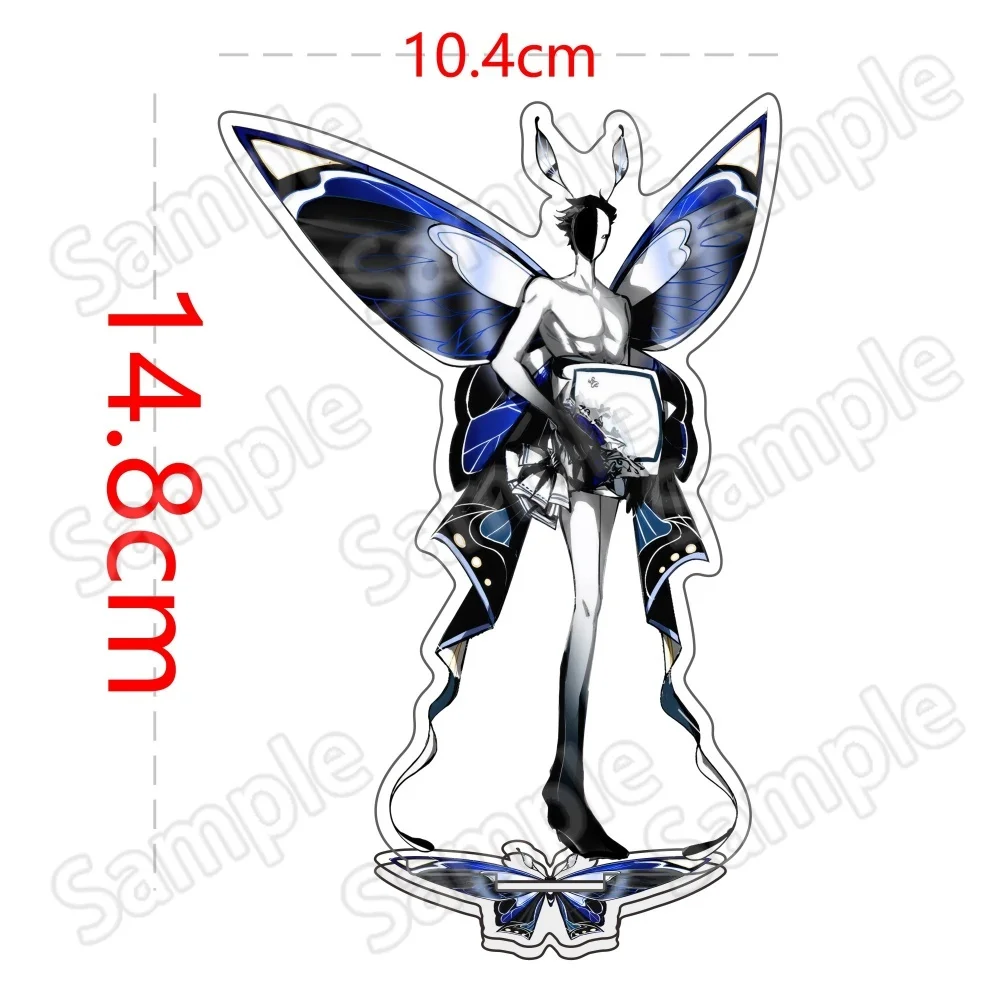 The Freak Circus Acrylic Stand Keychain TFC Teresa Pierrot Harlequin 2sided Print Butterfly Pattern Game Anime Cosplay Fan Gift