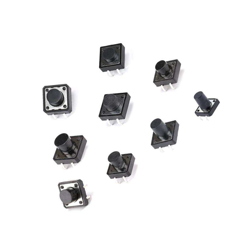 20PCS Tact Switch 12*12*4.3MM 12*12*5MM 12*12*6MM 12*12*7MM 12*12*7.5MM 12*12*8/10/11/12/13/14/15mm Micro-motion Button Switch