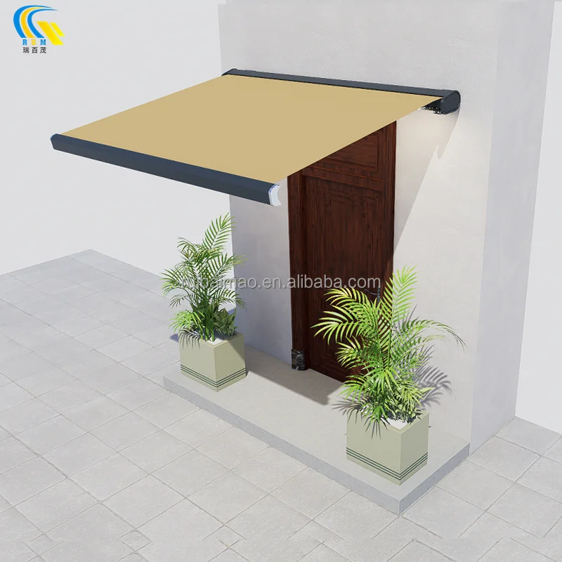 Aluminum Alloy Frame & Polyester Sail Electric Full Box Electric Retractable Awning