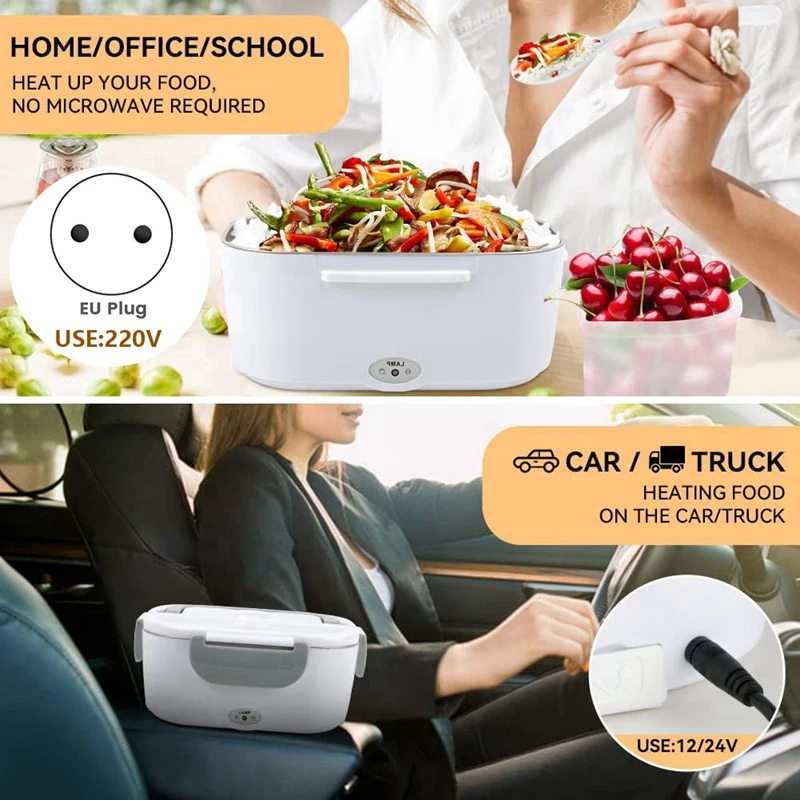 Electric Lunch Box Food Warmer,Heatable Lunch Box-Leak Proof, Portable Food Heater For Home & Car