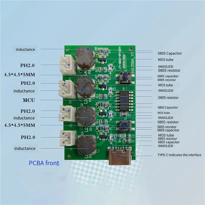 A69E4X Four-Spray Humidifier Module Humidifier Control Board Atomizer Driver Board Four-Spray Humidifier Module,Set D