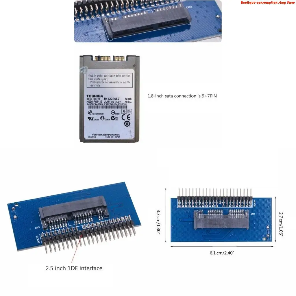 L9NA MSATA to IDE Adapter Compact Flash Merory Card to 2.5