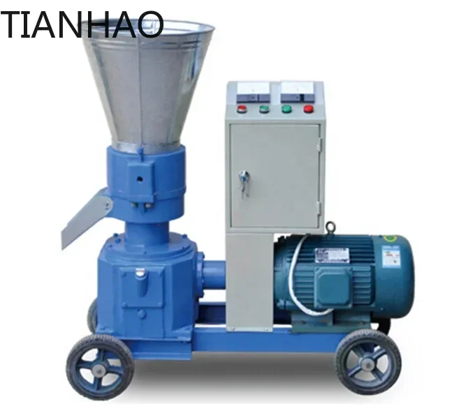 Professional Wood Pellet Mill Machine for Biomass Processing 500kg H Output Pelletizer for Sawdust Straw Agricultural Waste