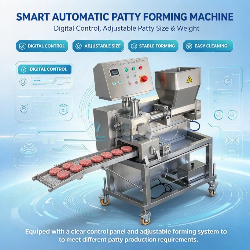 Customized Commercial Automatic Meat Patty Forming Machine 100-1000kg/h Burger Patty Maker for Hamburger Meat Production