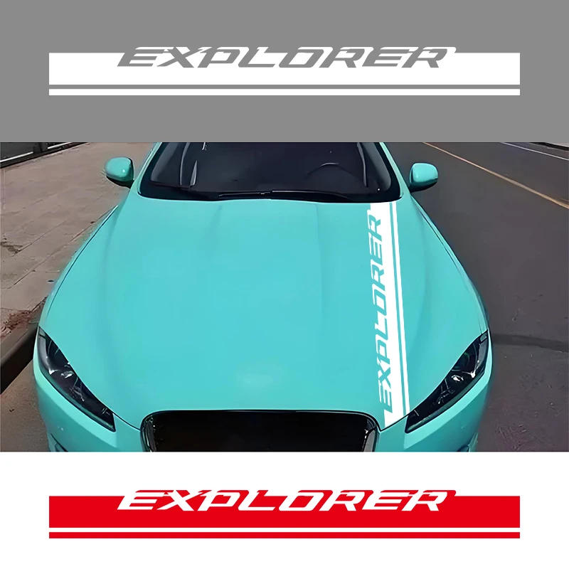 

Car Hood Cover Stickers For Ford Explorer ST Sport SUV with striped design cover, tuning accessories, vinyl stickers