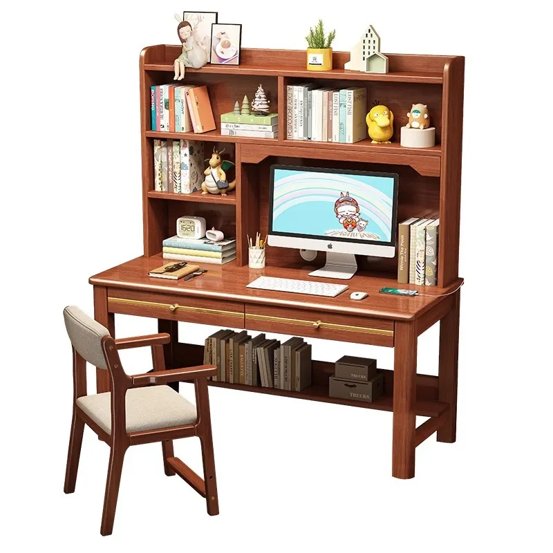 

Комбинация полки для школьников начальной школы из цельного дерева, учеба младших классов средней школы, спальня, письмо и стулья