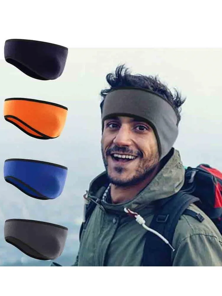 AliExpress HJUEY Polar fleece warm headband winter ear protection headband cycling cold protection forehead