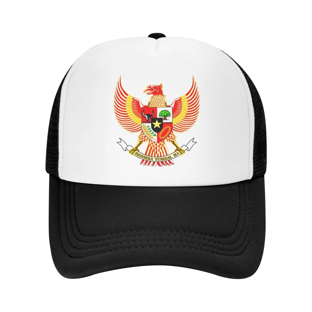 Garuda Pancasila Eagle Indonesia Indonesian Mesh Baseball Caps Hip-Hop Sun Hat Dad Hat Adjustable Trucker Cap Summer Trucker Cap