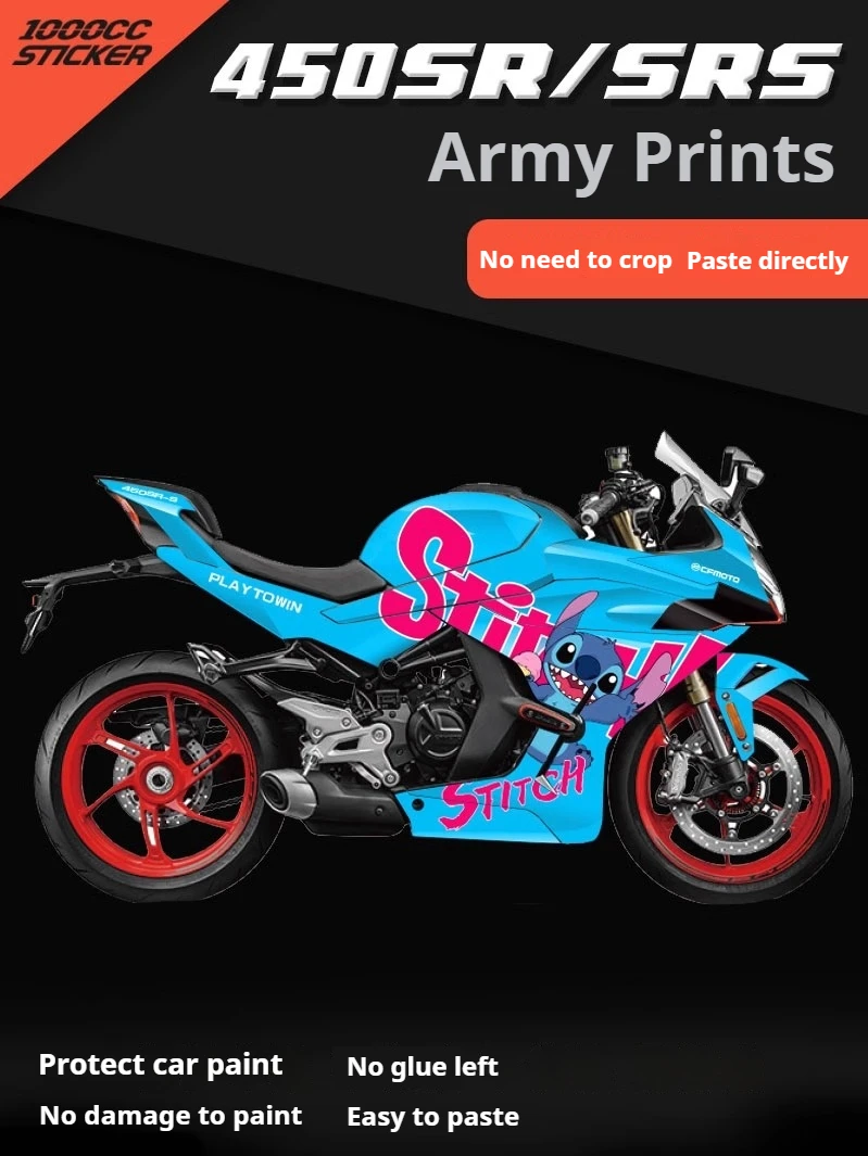 

For Applicable to CFMOTO 450SR 450SRS partial front stickers, color change, waterproof decoration modification customization