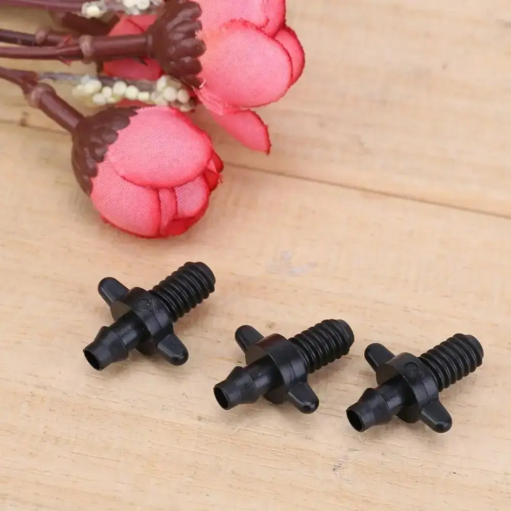 

50pcs 6mm Thread Barb 4/7mm Splitter Adapter Connector Plastic Durable Quick Connector Black PVC Hose Connector
