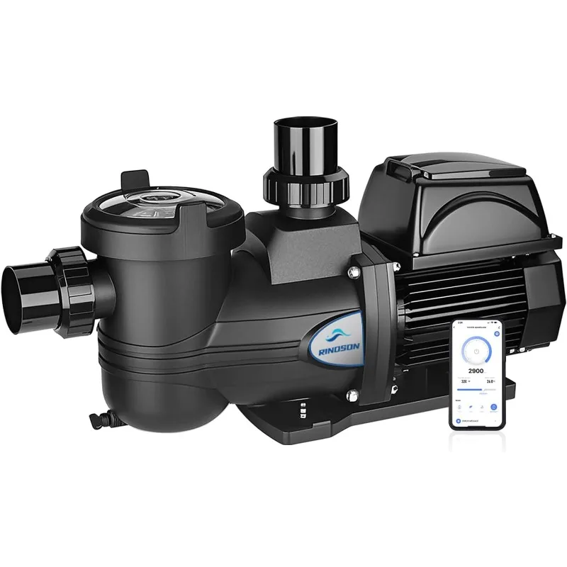 

Speed Pool Pump, 1HP, 110-120V – Ultra-Quiet, App Controlled, Energy Saving, for In/Above Ground Pools, Anti-Agin