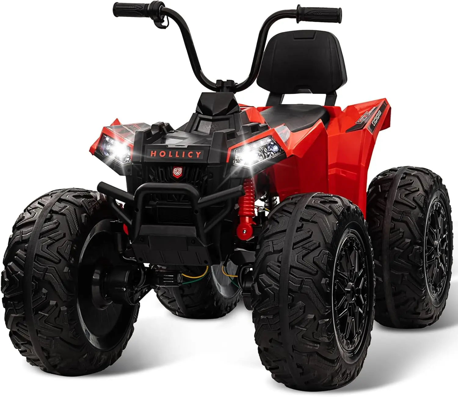 Kids ATV, GAOMON 24V Ride on Car 4WD Quad Electric Vehicle, 4x80W Powerful Engine, with 7AHx2 Large Battery, Accelerator Handle,