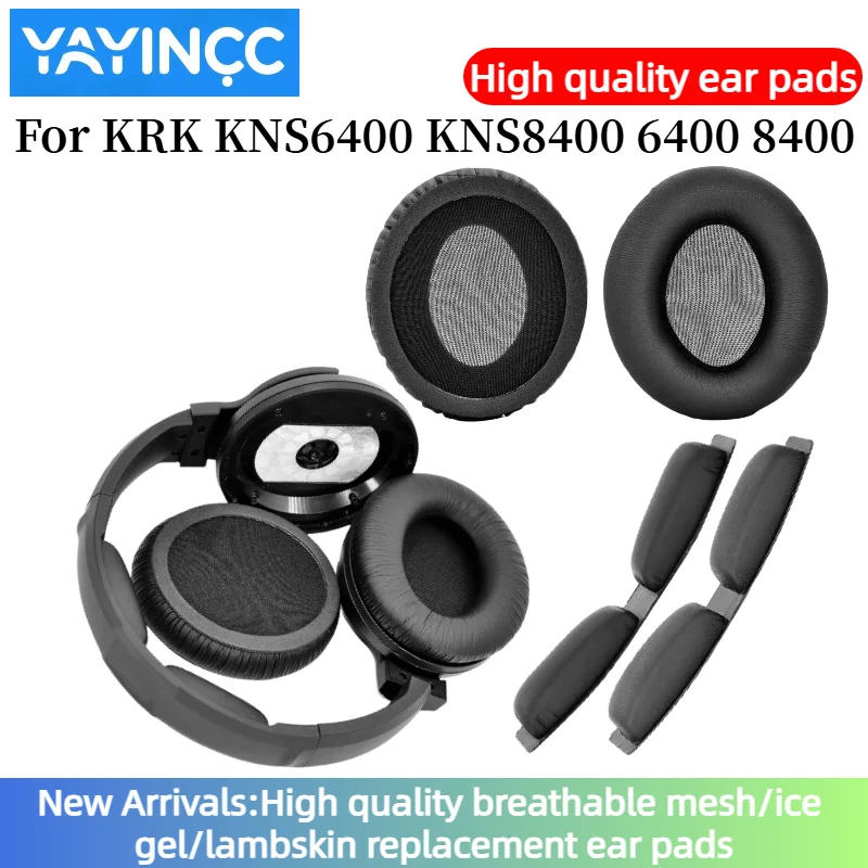 

YAYINCC Replacement Earpads for KRK KNS6400 KNS8400 6400 8400 Earmuffs Ultra-soft Sponge Cushion Cover Headphone