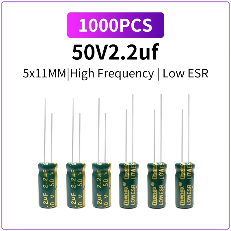 1000PCS 50V 2.2Uf C…
