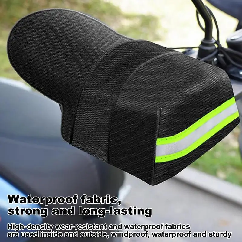 

Motorcycle Handlebar Muffs Summer Airy 3D Oxford Waterproof Sun Protection Winter Gloves With Reflective Strip Design Gloves