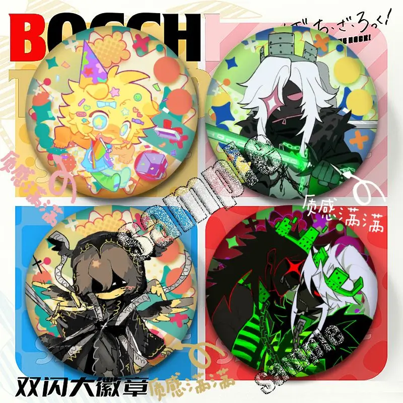 

Новая креативная металлическая эмалированная брошь с рисунком Roblox, значки на рюкзаке, одежда, куртки с лацканами, джинсы, аксессуары, декоративная карта 58 мм