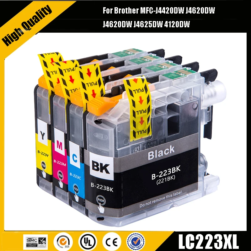 Einkshop LC223 LC221 LC223 Premium Color Compatible InkJet Ink Cartridge For Brother MFC-J4420DW J4620DW J4620DW J4625DW 4120DW