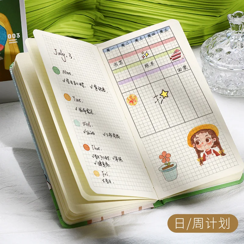 Weeks Handbook This Week Plan Grid Notebook Fashion Portable Notepad Budget Planner Travelers Notebook Daily Planner