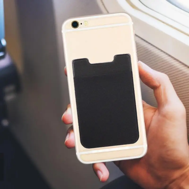 Unisex Fashion Elastic Mobile Phone Wallet Cell Phone Card Holder Case Adhesive Sticker Pocket Credit IDCard Holder​