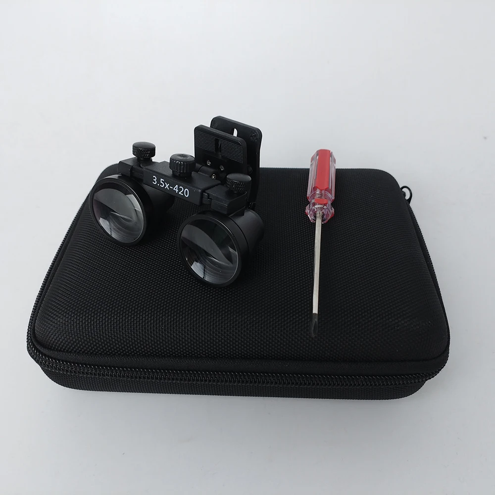 Ergonomic Dental Loupes Binocular Goggles 2.5x/3.5x Magnifier Optical Lens for Dental Surgery Lab Medical Use 320-420mm
