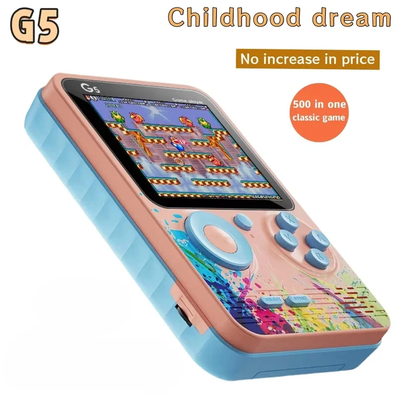 

New Portable Video Games G5 500 in 1 MINI, Portable gGarons Remote Console, 8-bit LCD.