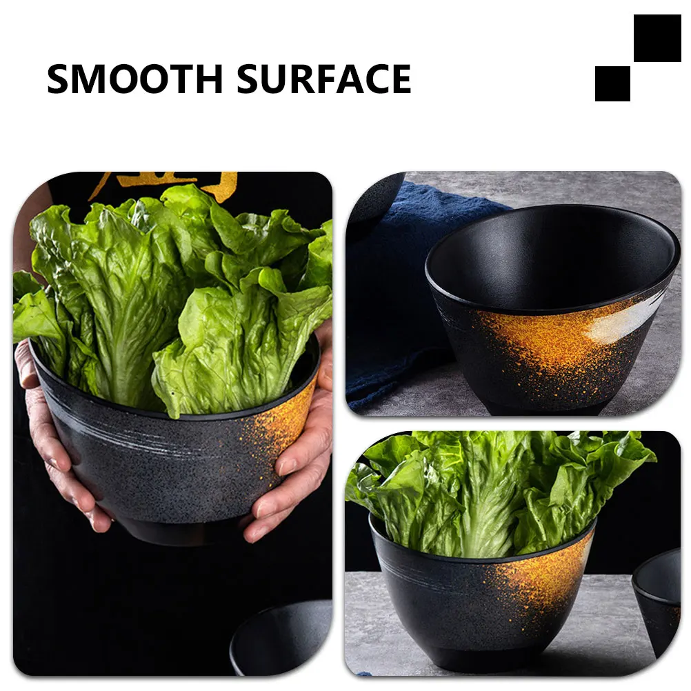 Cubo de lechuga, cuenco de melamina Premium, impermeable, apilable, almacenamiento de cocina, salsa, aperitivos, rábano, algas marinas, comida, boca oblicua